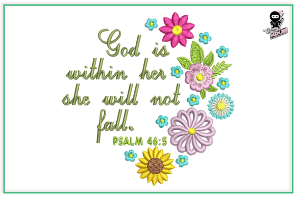 Bible Scripture with Flowers Embroidery Review