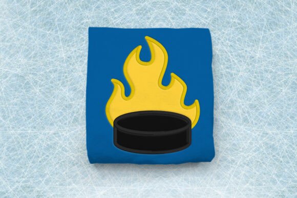 Flaming Hockey Puck Applique: Etsy Seller Review