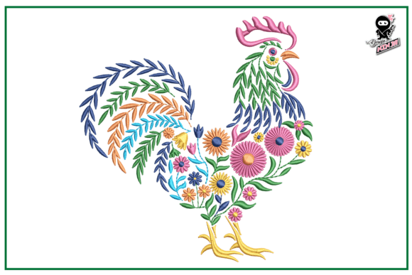 Floral Rooster: A Designer’s Embroidery Review