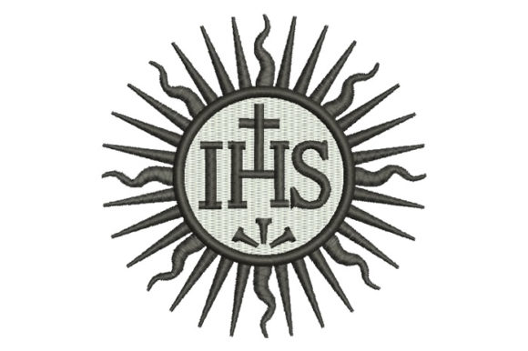 IHS Jesus Christ: Elegant Faith Embroidery