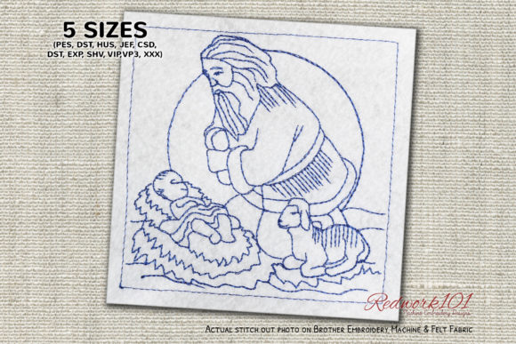 Santa with Baby Jesus Redwork: A Stitcher’s Review